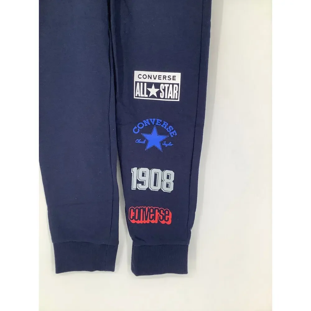 Converse Boy's Medium All Over Print Midnight Navy Capsule Fit Joggers OS10-20